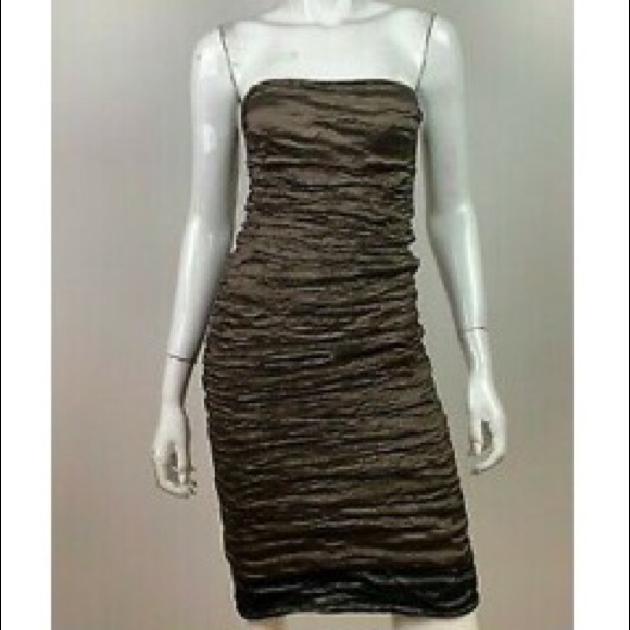 Nicole Miller Ruched Two Tone Dress - Picture 1 of 7